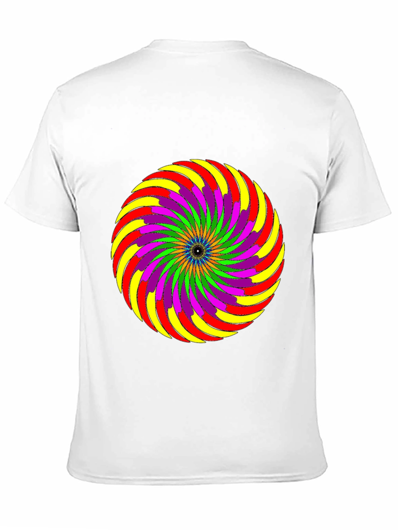 Psychedelic Swirl Graphic Tee - Black