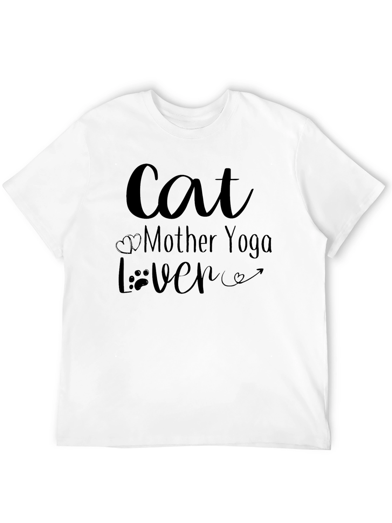 Cat Mother Yoga Lover T-Shirt Black Graphic Tee