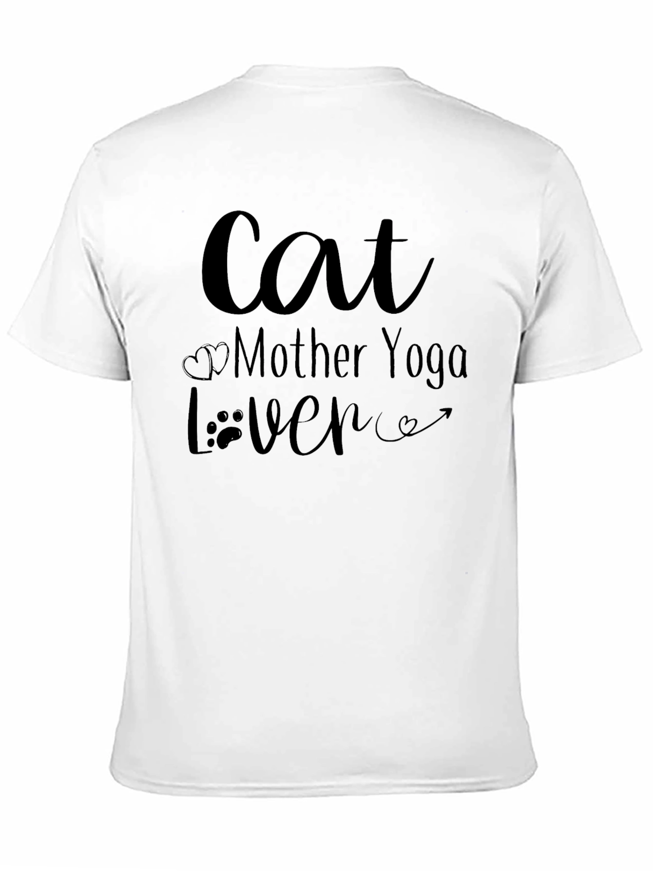 Cat Mother Yoga Lover T-Shirt Black Graphic Tee