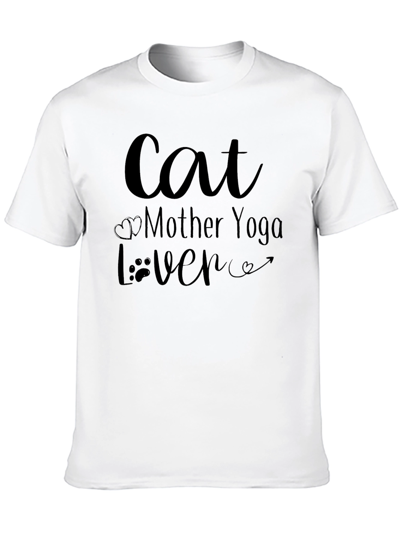 Cat Mother Yoga Lover T-Shirt Black Graphic Tee