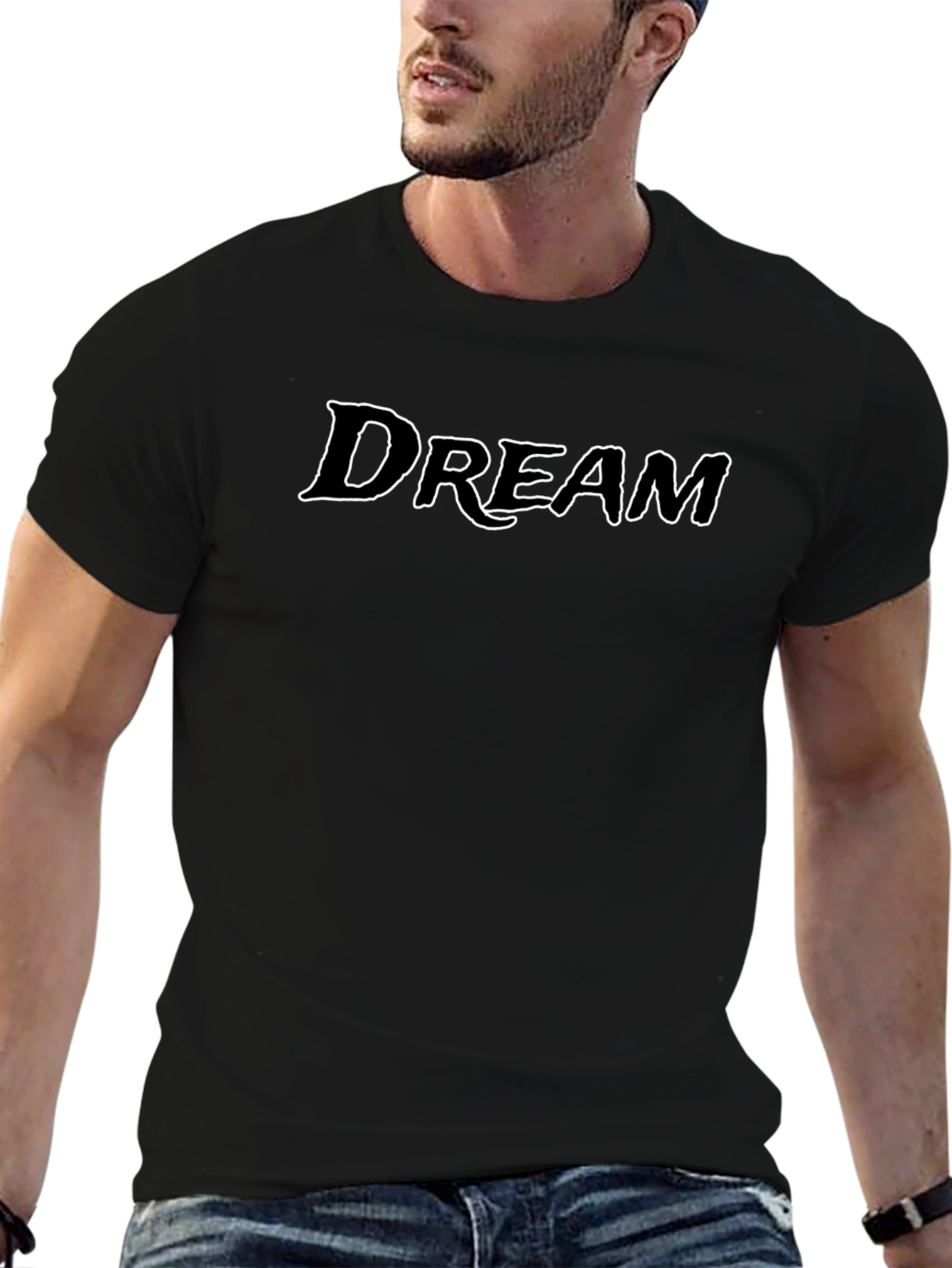 Black DREAM Graphic Tee - Soft Cotton Blend