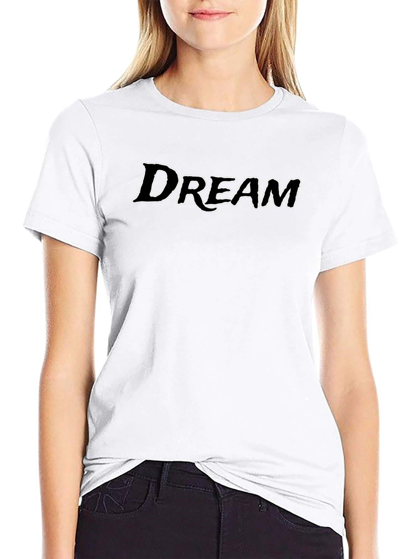 Black DREAM Graphic Tee - Soft Cotton Blend
