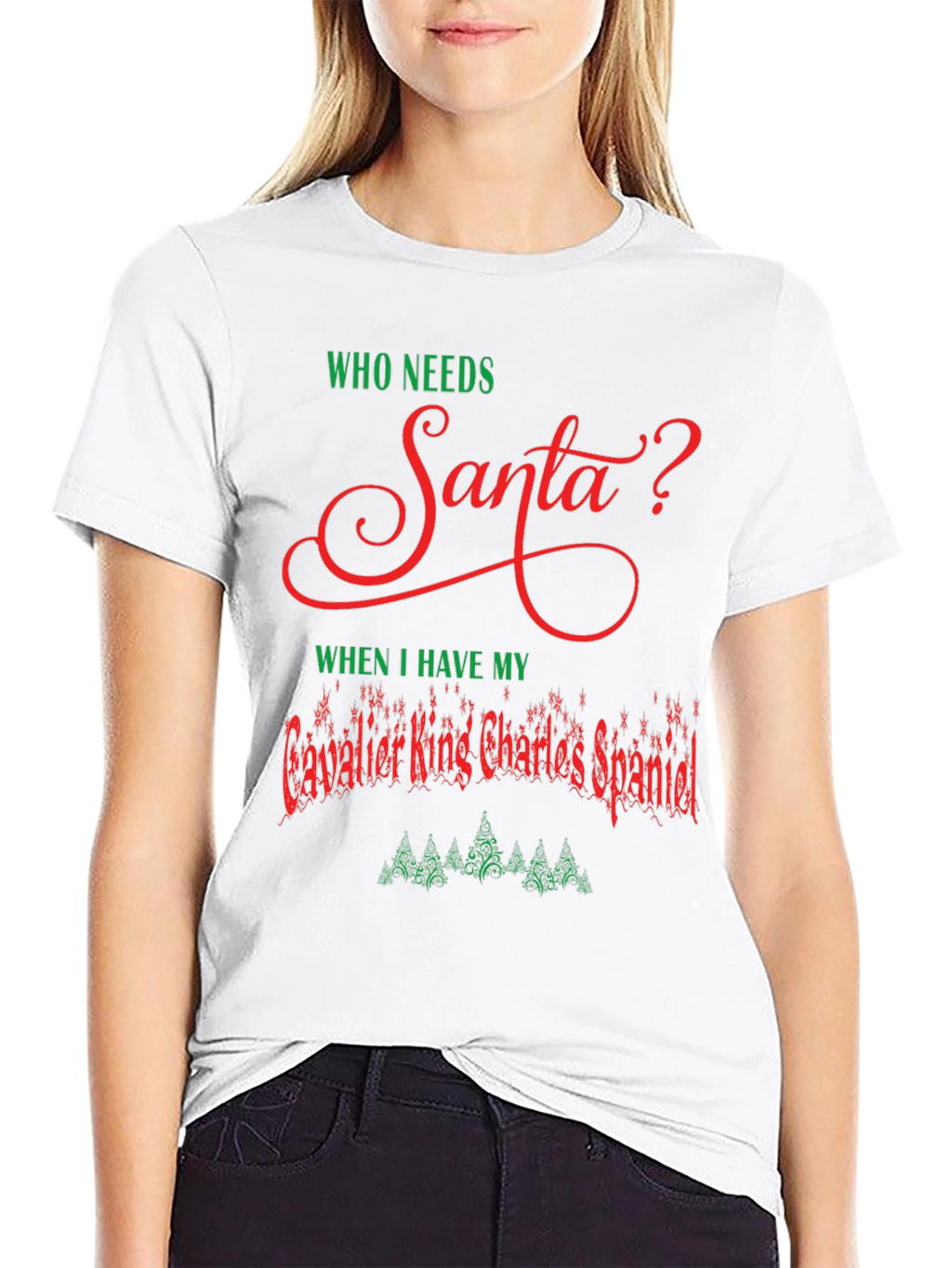 Cavalier King Charles Spaniel Santa T-Shirt