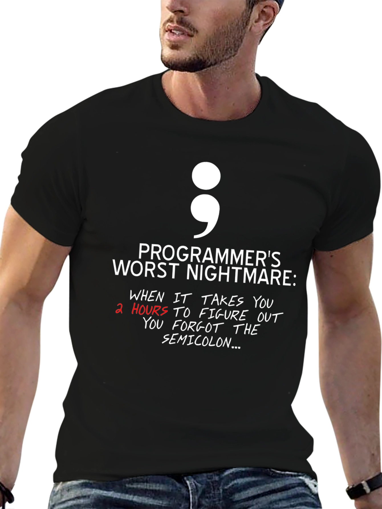 Programmers Nightmare Semicolon T-Shirt