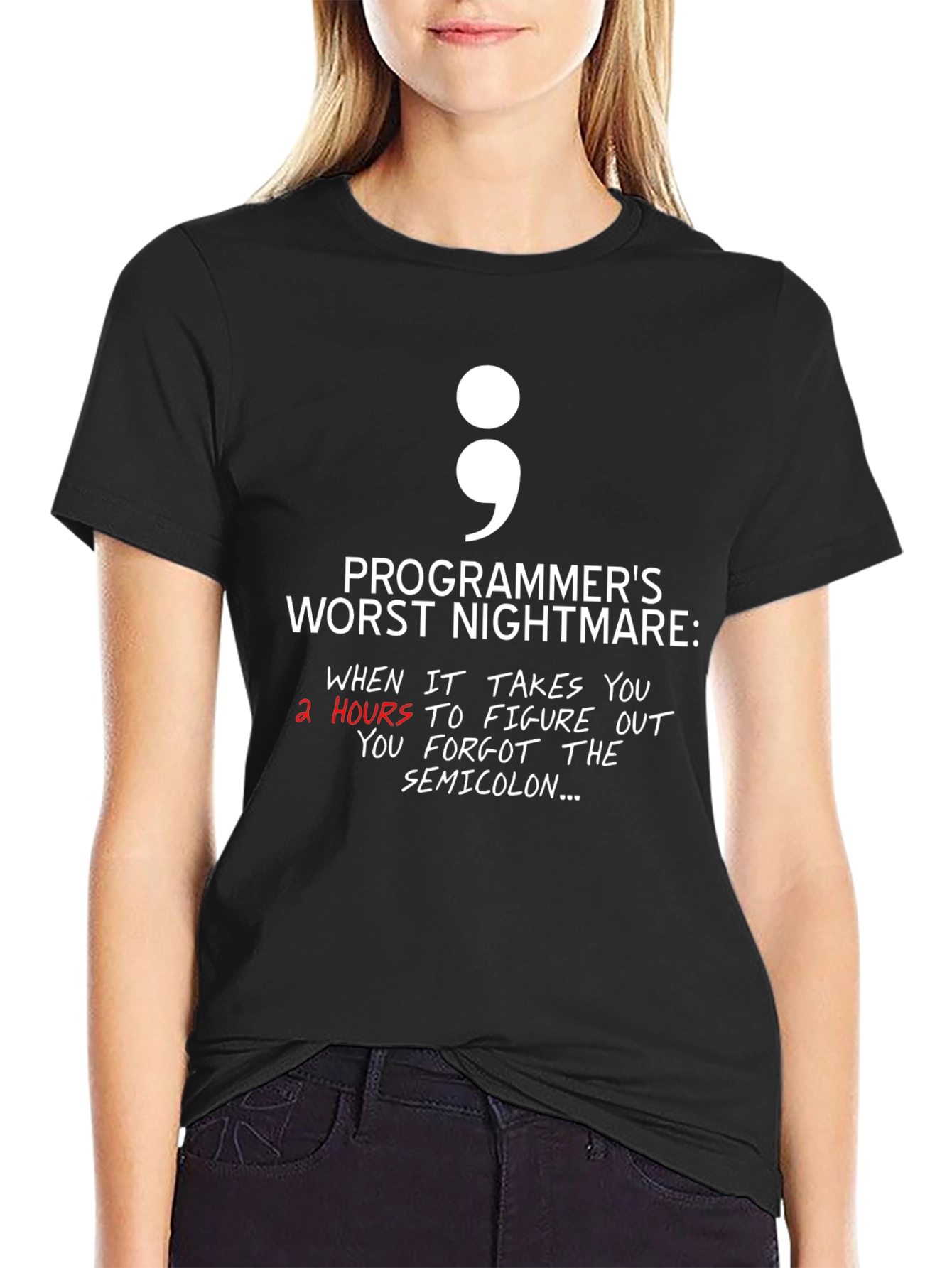 Programmers Nightmare Semicolon T-Shirt