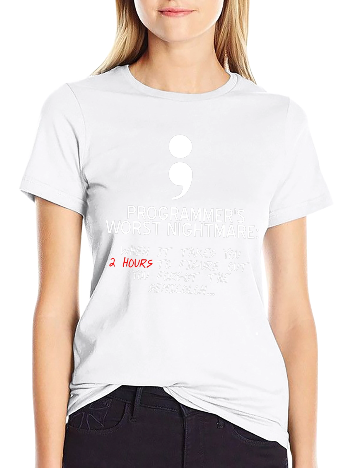 Programmers Nightmare Semicolon T-Shirt