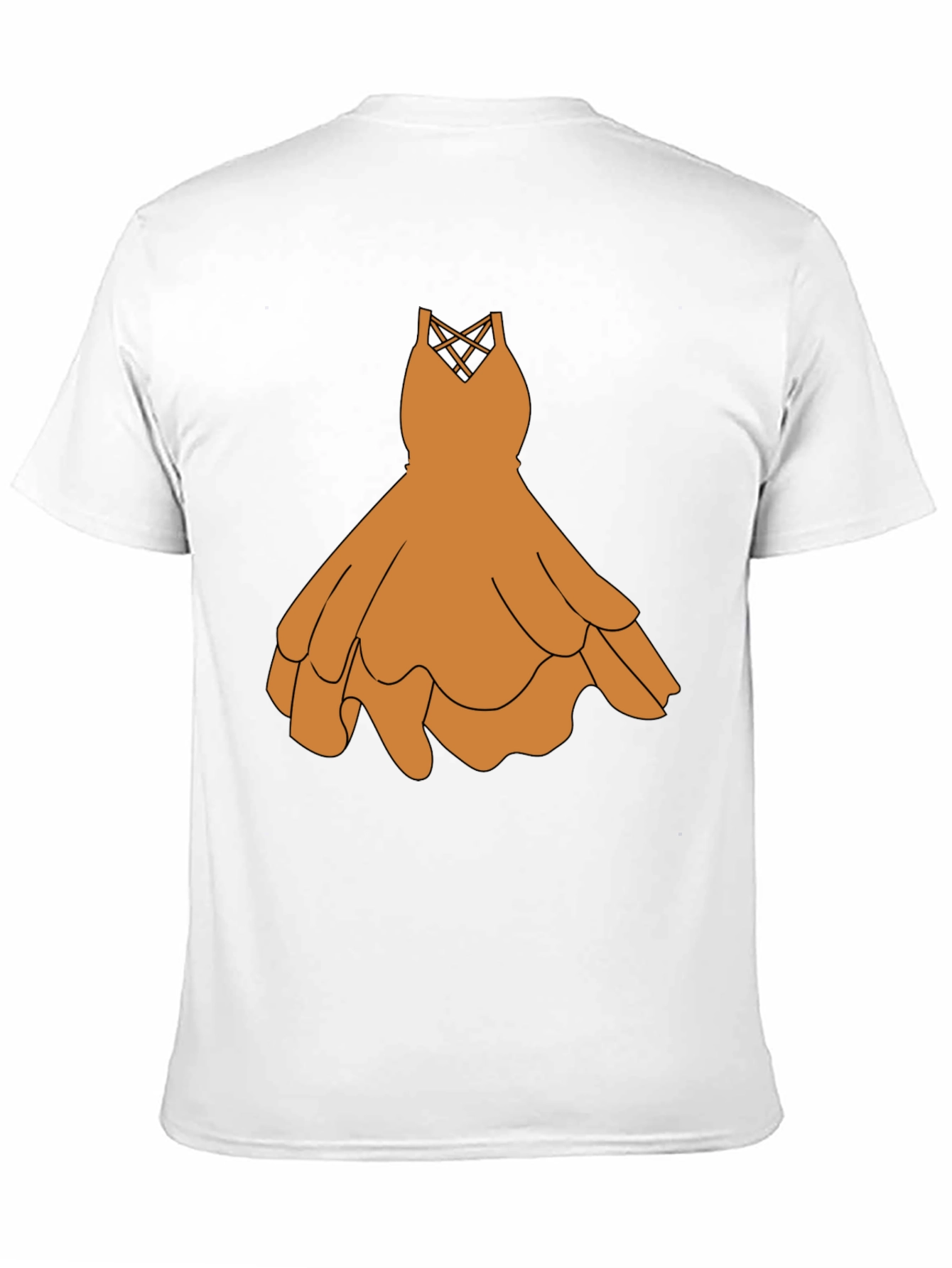 Black T-Shirt with Graphic Dress Design