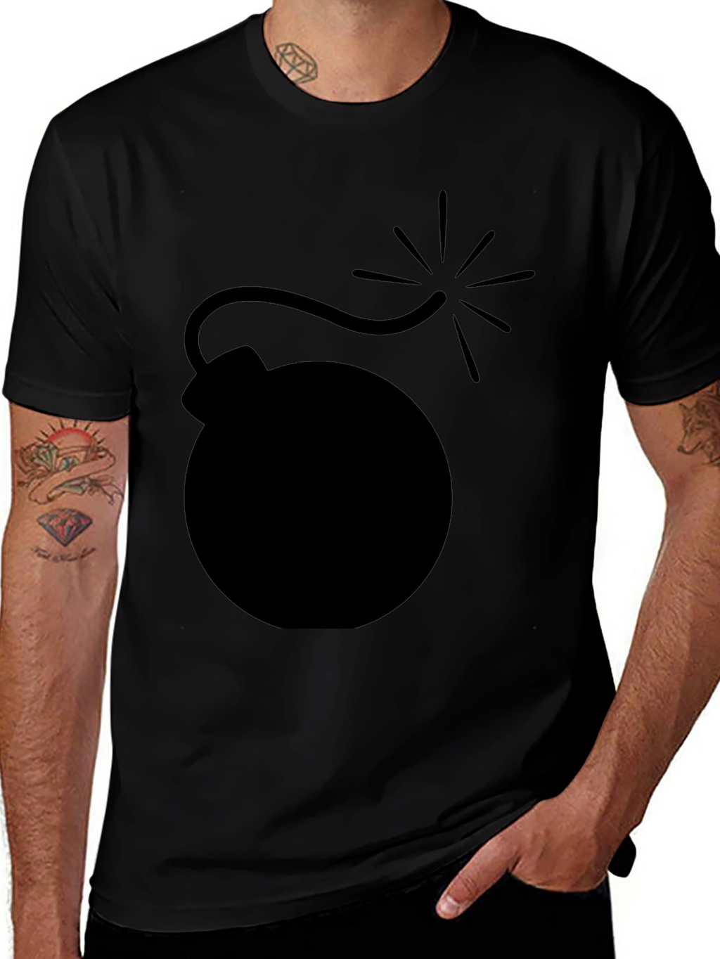 Bomb Graphic Black T-Shirt
