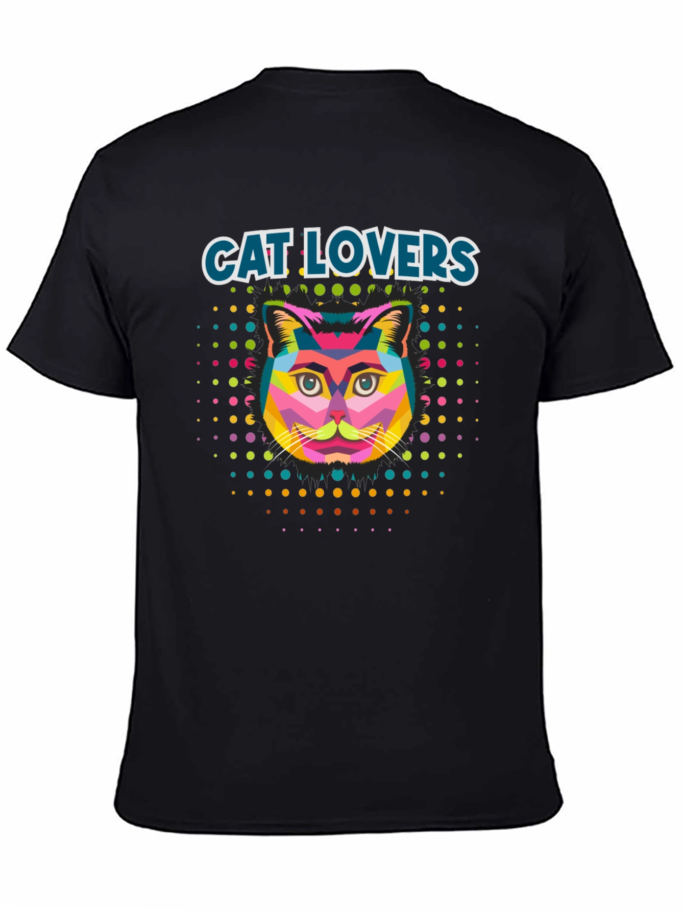 Cat Lovers Colorful Graphic T-Shirt