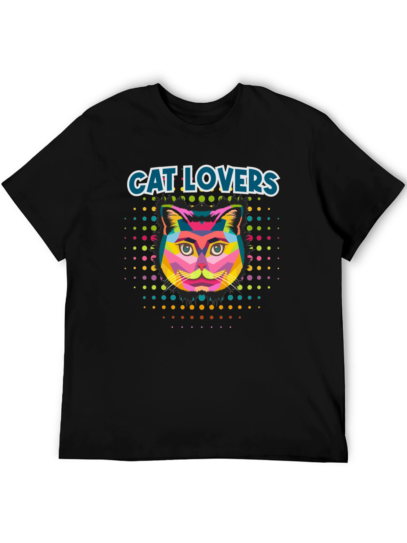 Cat Lovers Colorful Graphic T-Shirt