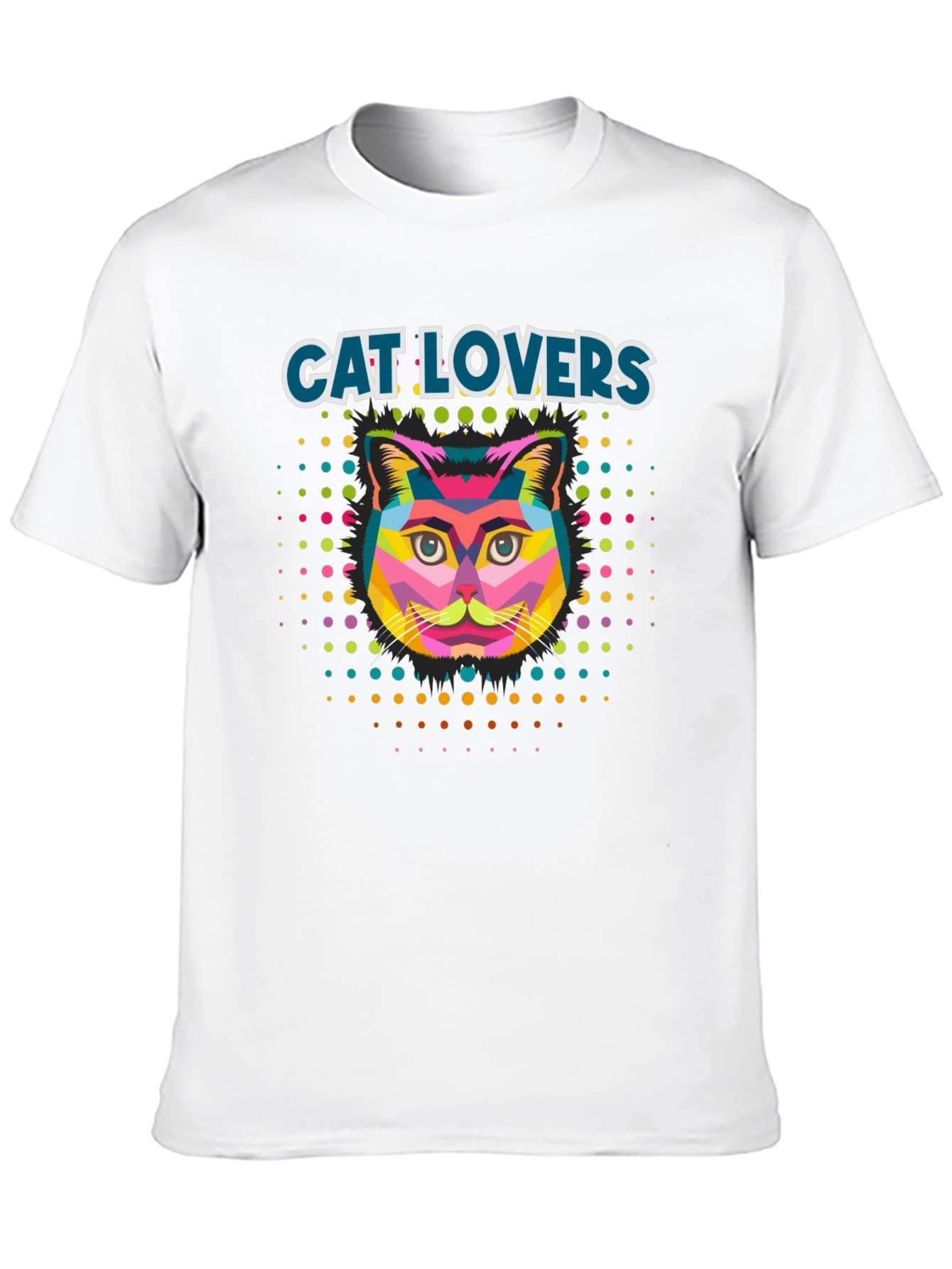 Cat Lovers Colorful Graphic T-Shirt