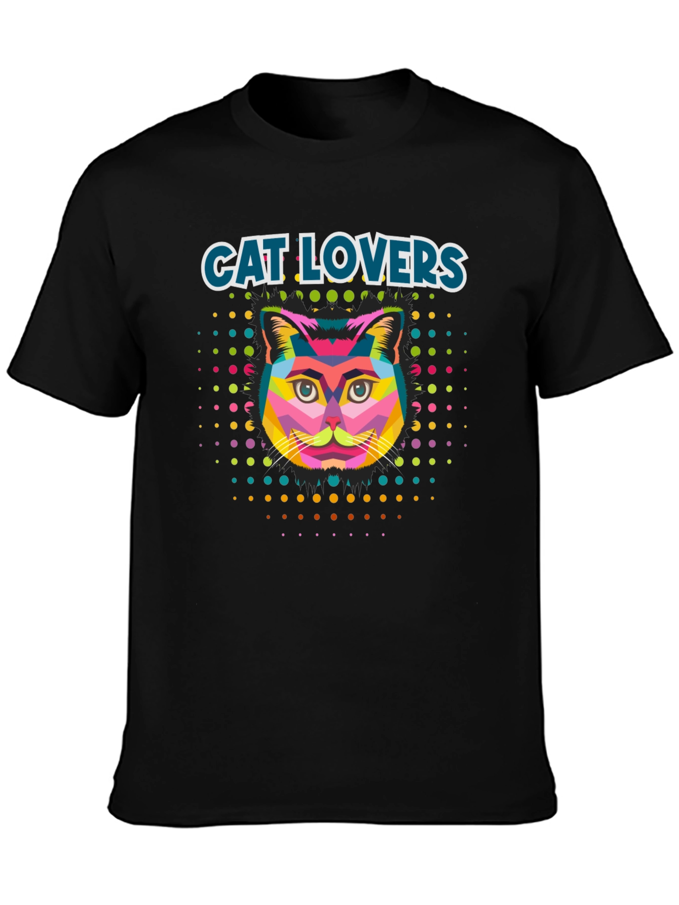 Cat Lovers Colorful Graphic T-Shirt