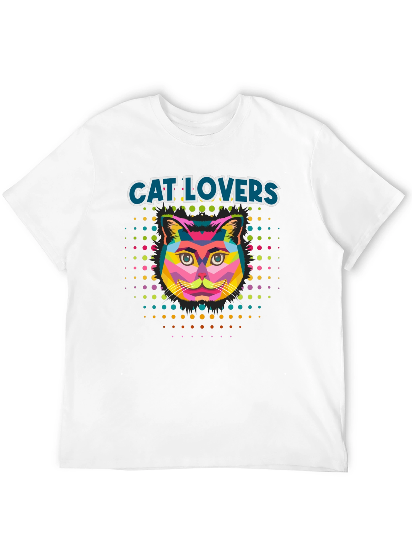 Cat Lovers Colorful Graphic T-Shirt