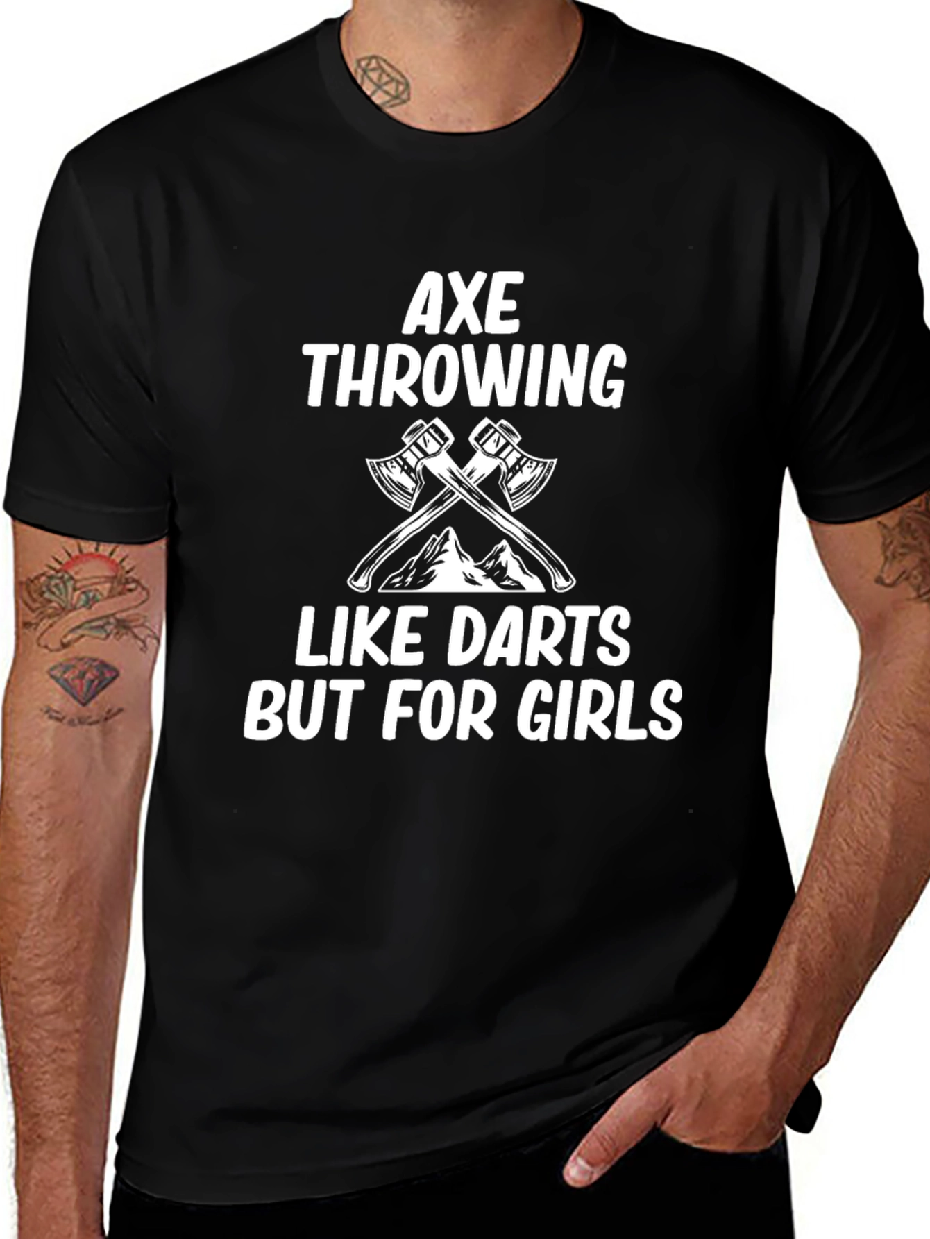 Axe Throwing Like Darts But For Girls Graphic T-Shirt