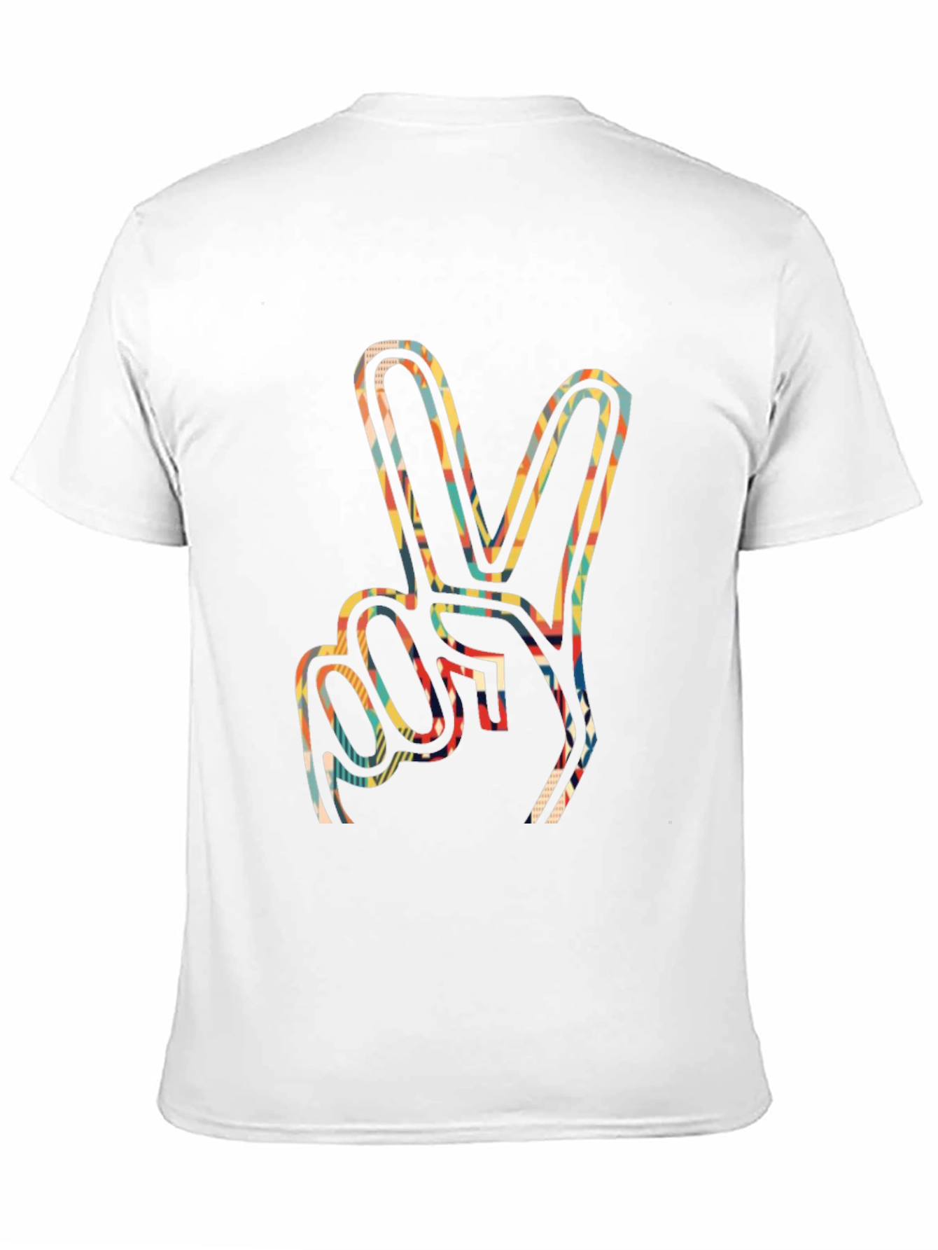 Peace Sign Graphic Tee - Retro Style Mens Black T-Shirt