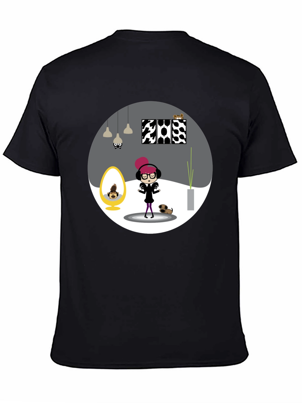 Cartoon Graphic Tee - Funky Room Print