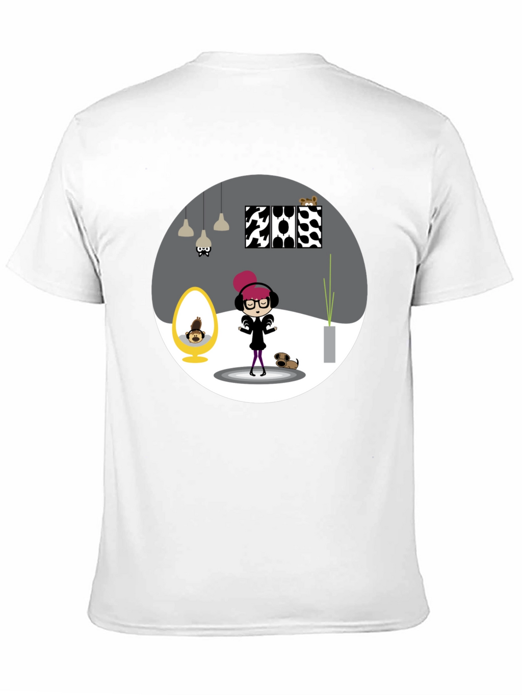Cartoon Graphic Tee - Funky Room Print