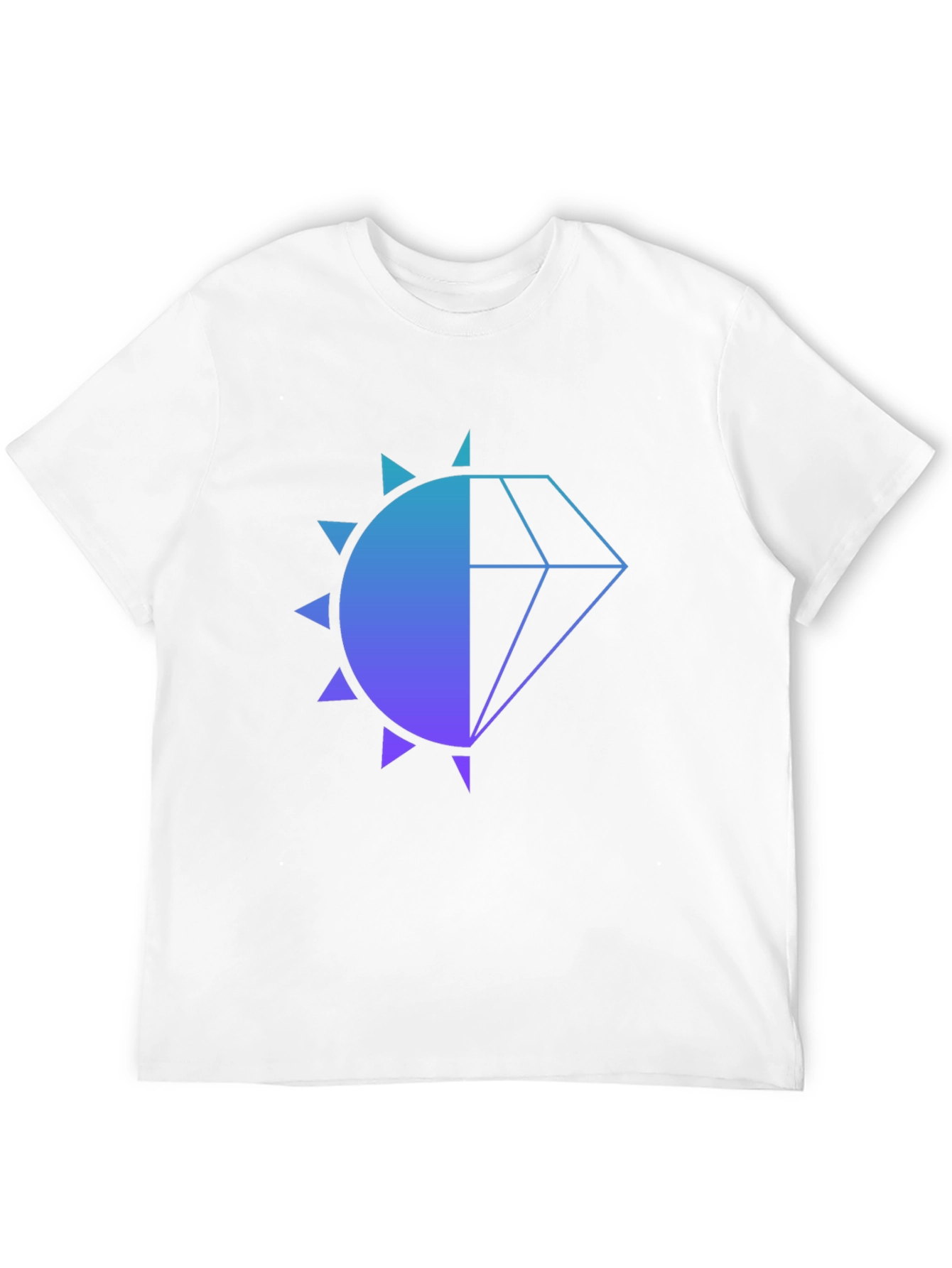 Modern Diamond Sun Graphic Black T-Shirt