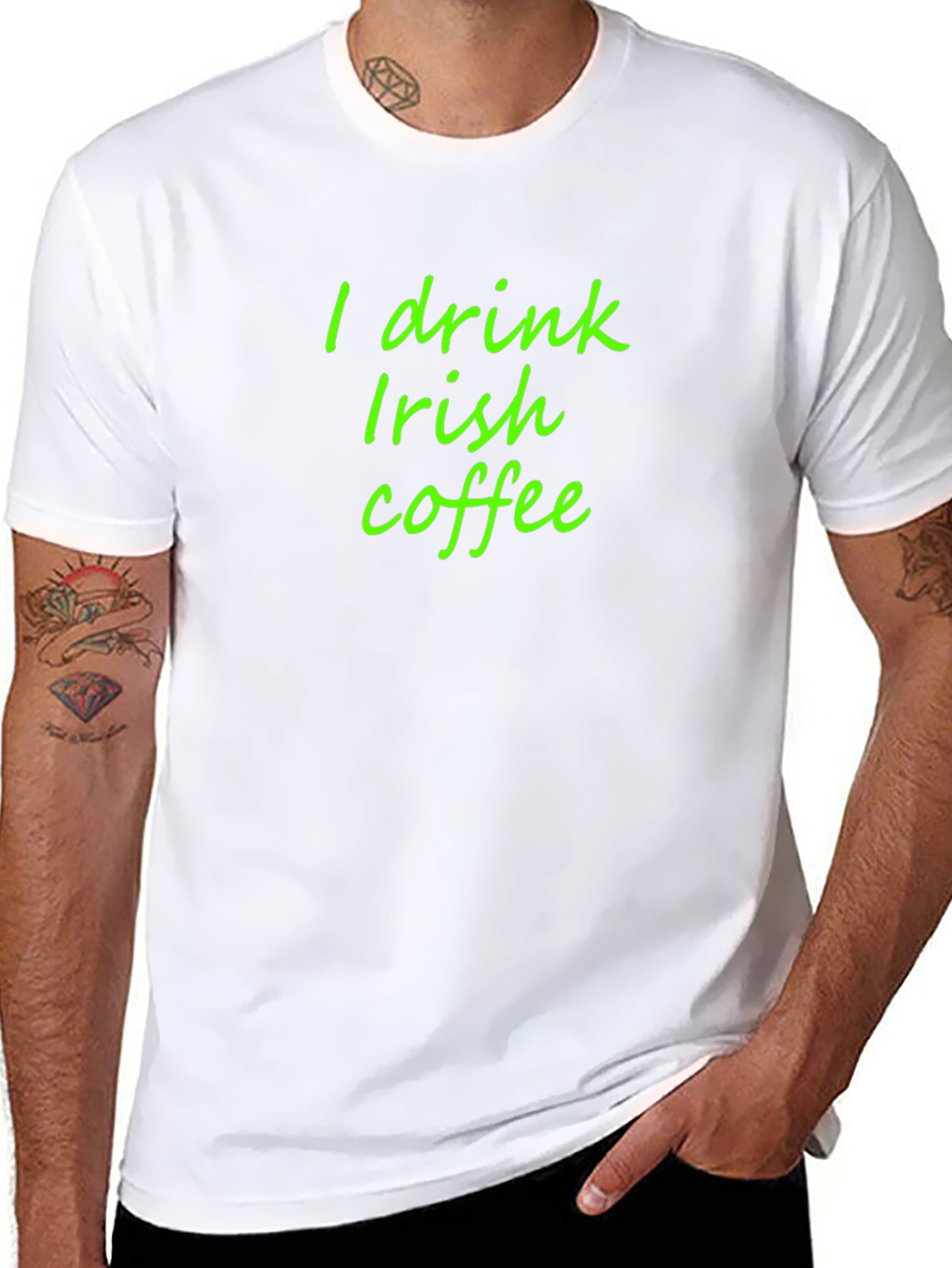 I Drink Irish Coffee Graphic Tee - Black