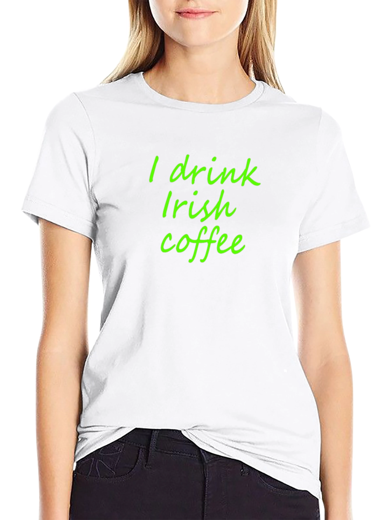 I Drink Irish Coffee Graphic Tee - Black