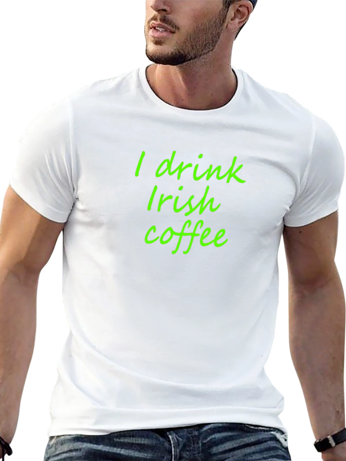 I Drink Irish Coffee Graphic Tee - Black