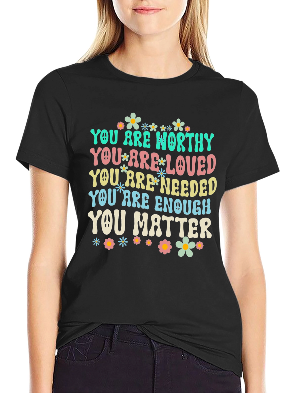 Inspirational Flower Power Graphic T-Shirt