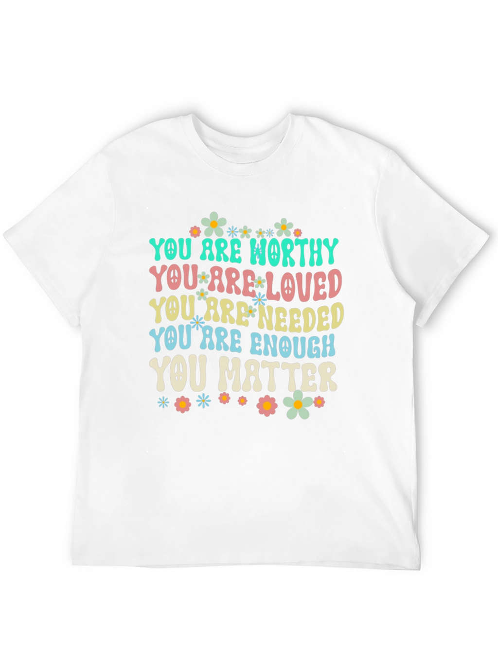 Inspirational Flower Power Graphic T-Shirt