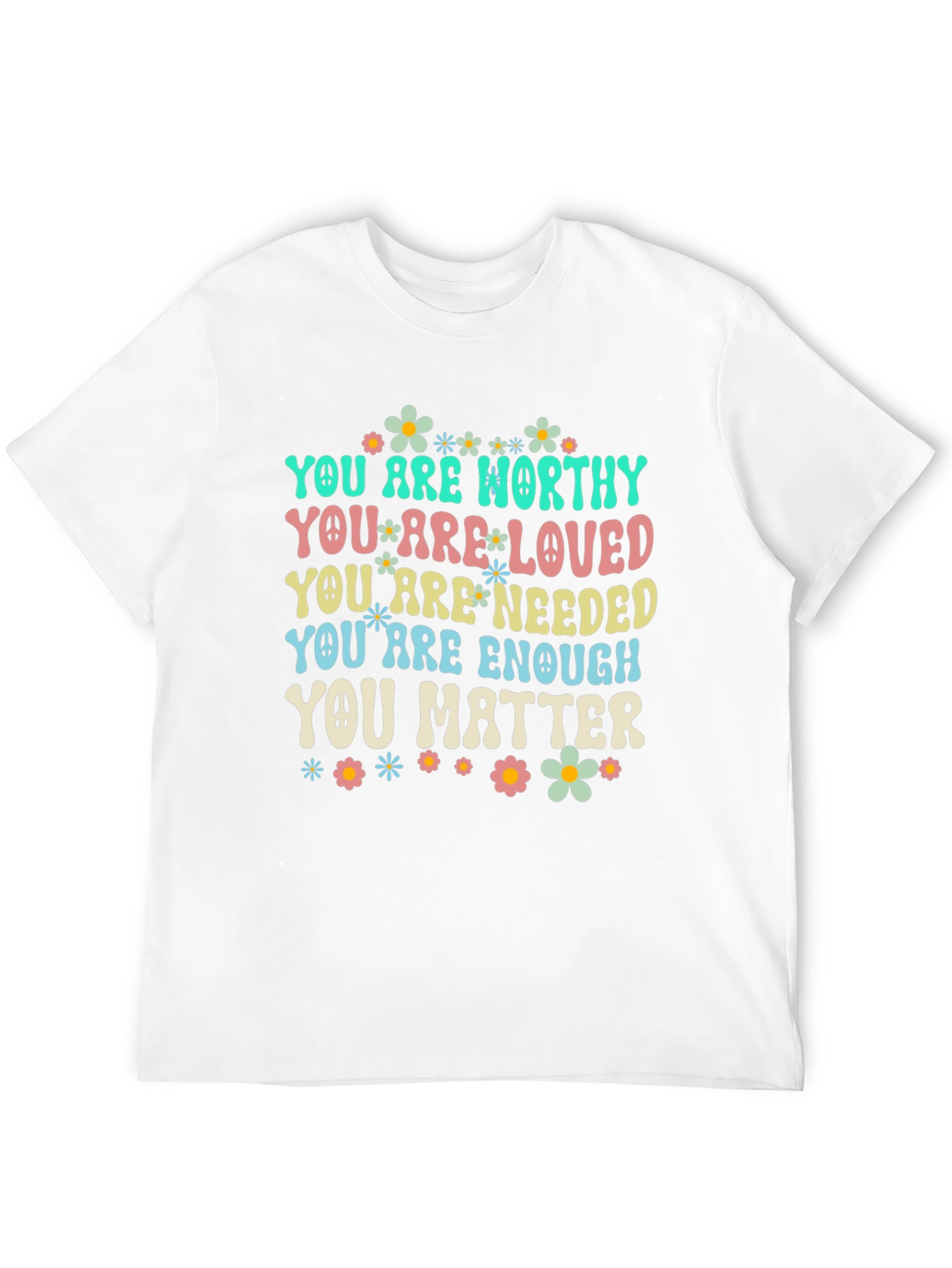 Inspirational Flower Power Graphic T-Shirt