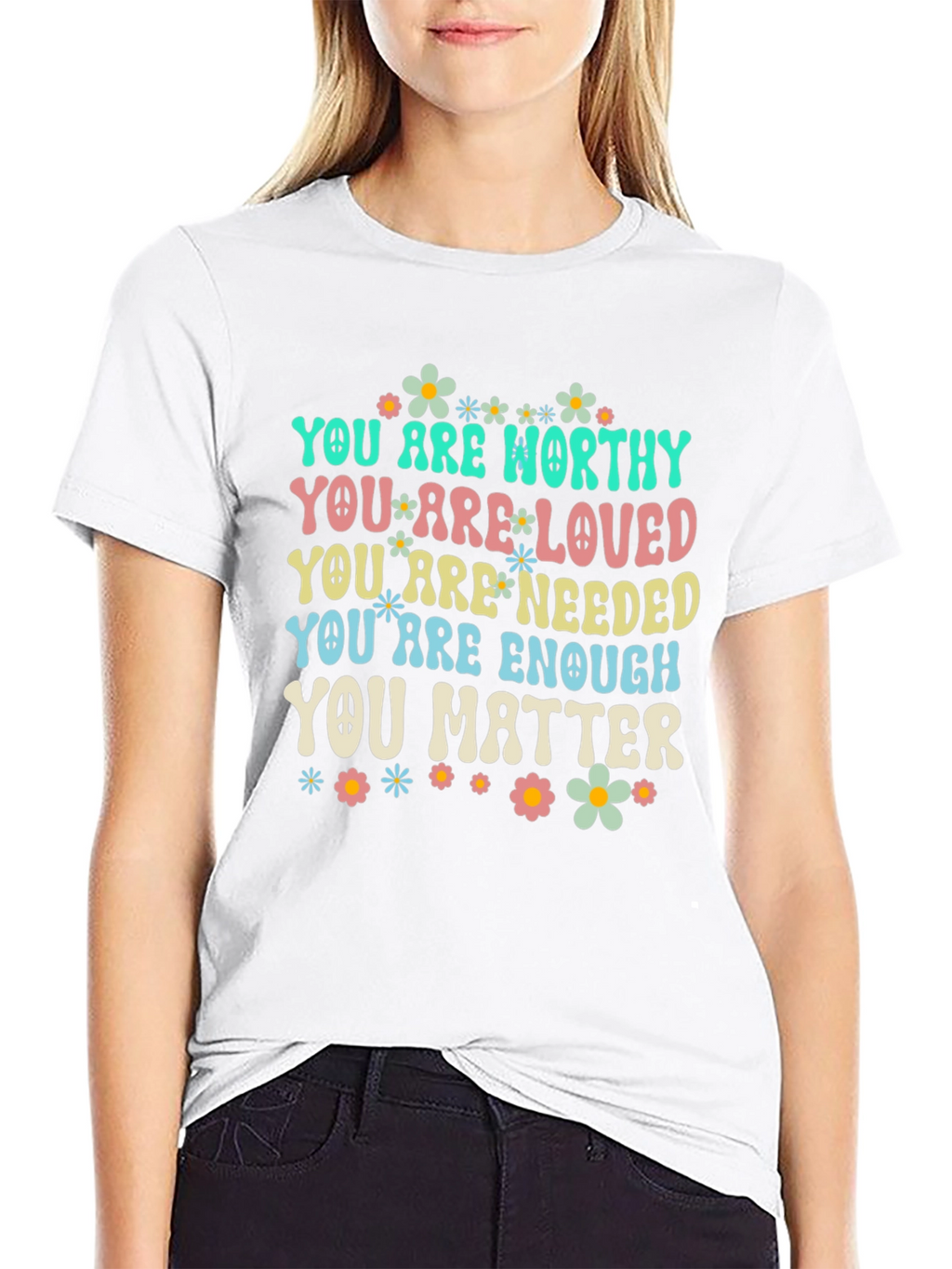 Inspirational Flower Power Graphic T-Shirt