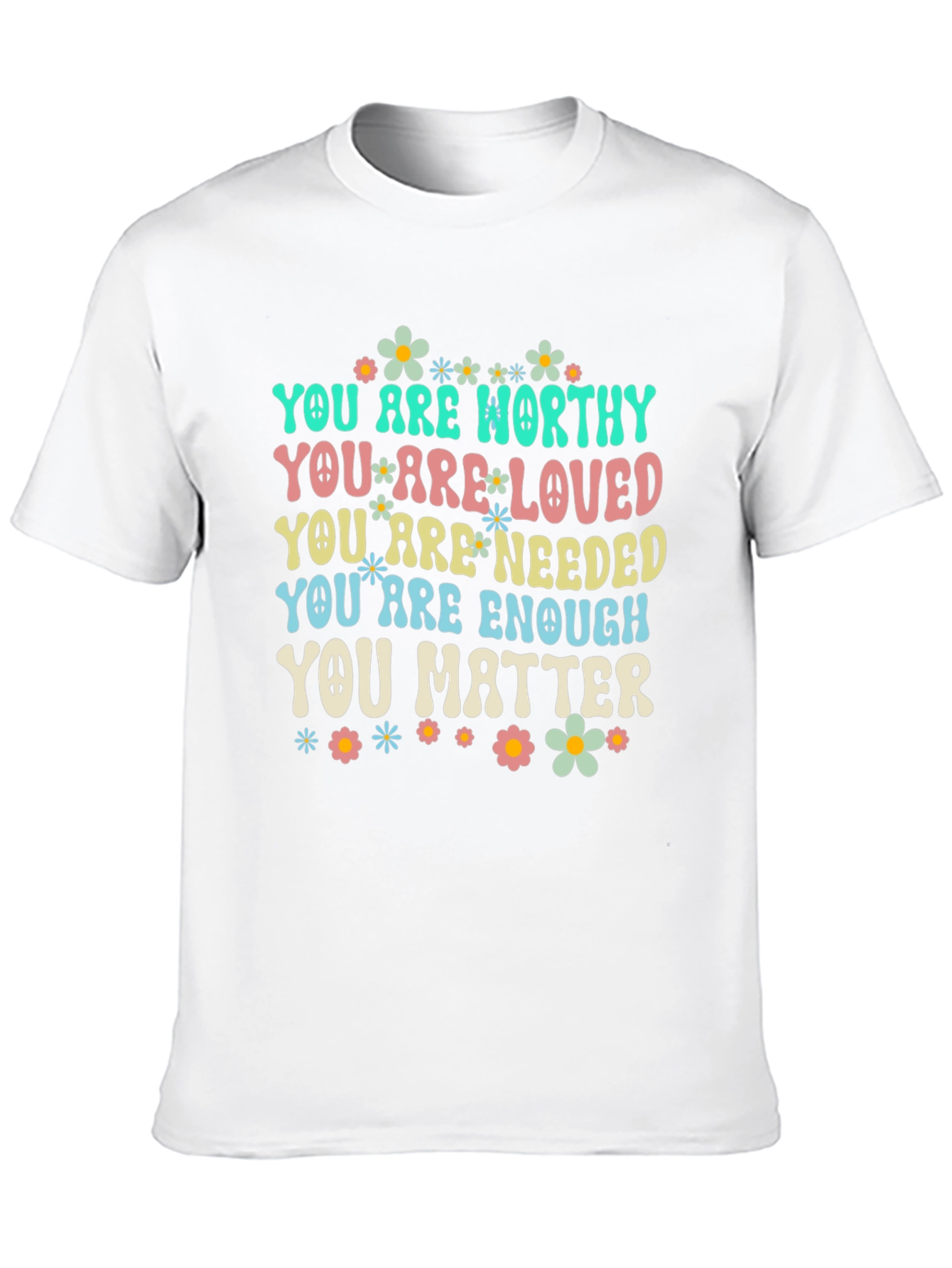 Inspirational Flower Power Graphic T-Shirt