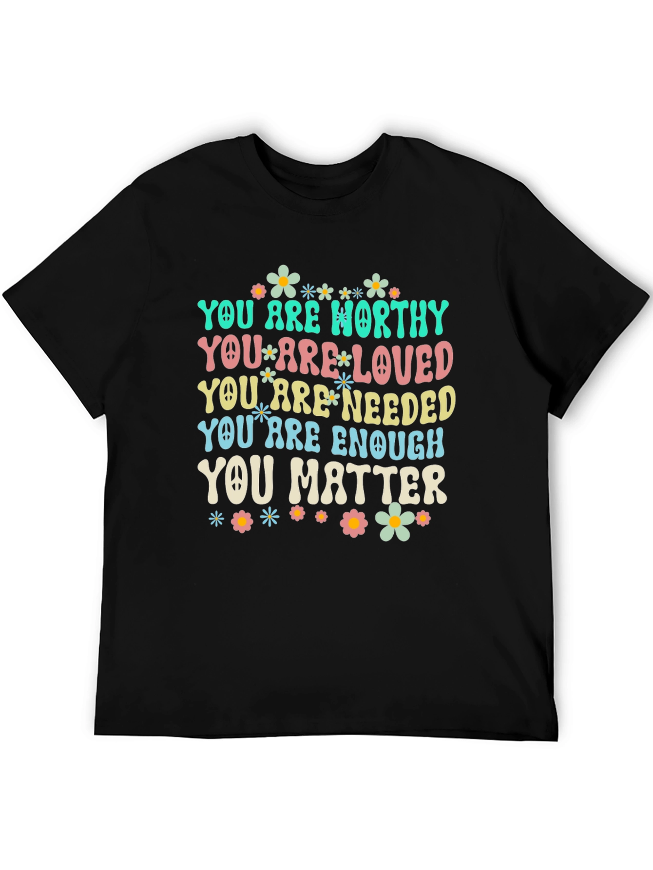 Inspirational Flower Power Graphic T-Shirt