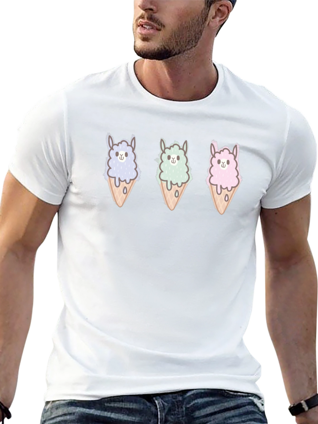 Ice Cream Llama Graphic Tee