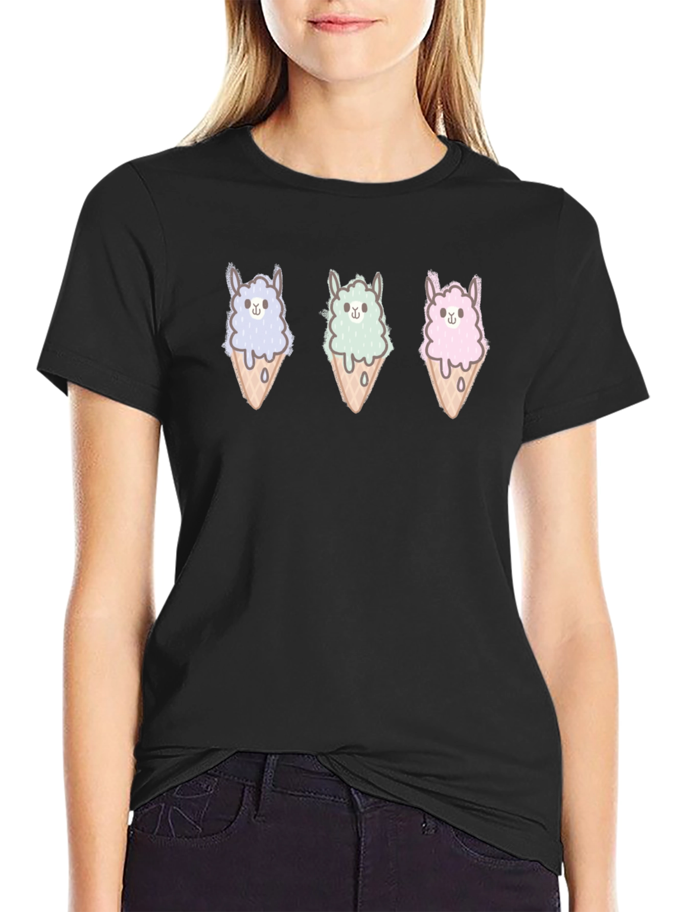 Ice Cream Llama Graphic Tee