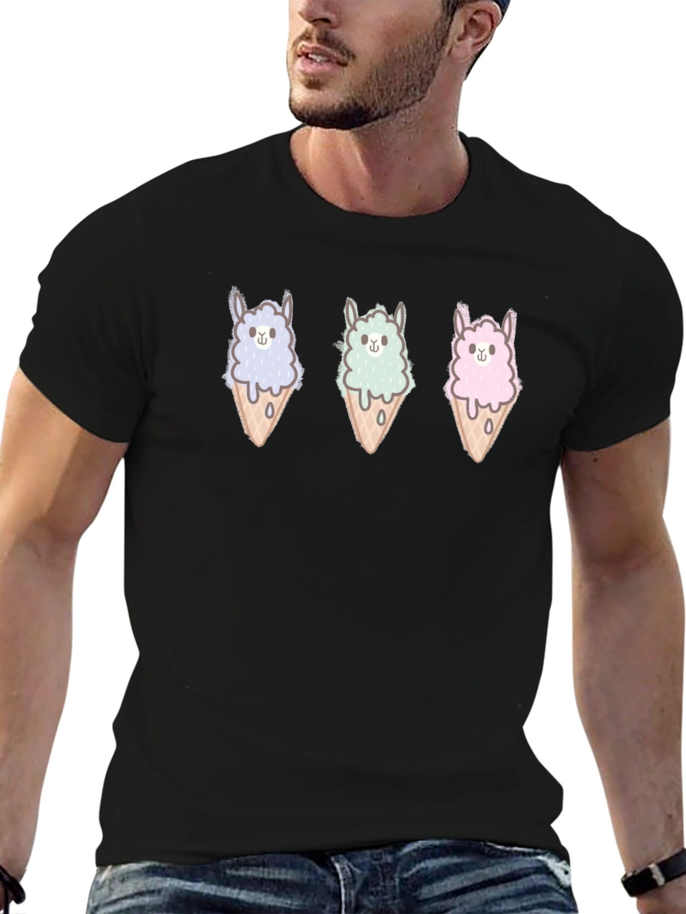 Ice Cream Llama Graphic Tee