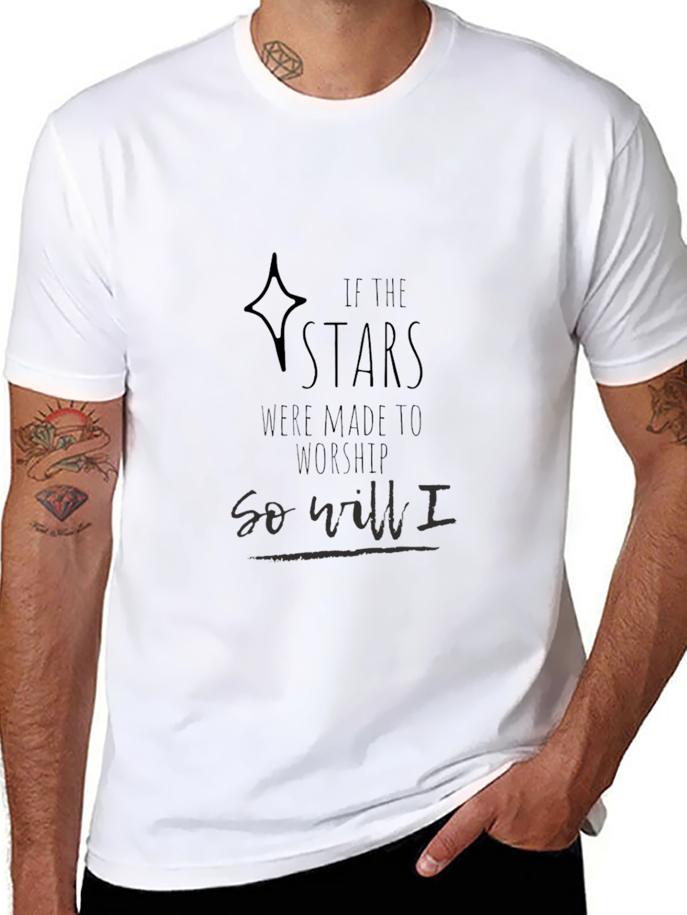 If The Stars Were Made To Worship Black T-Shirt