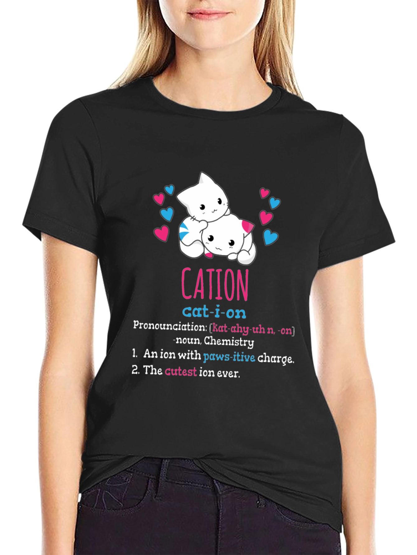 Cat-ion Definition T-Shirt - Chemistry Pun Tee