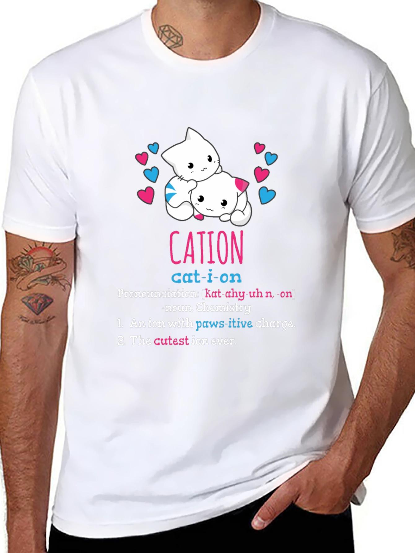 Cat-ion Definition T-Shirt - Chemistry Pun Tee