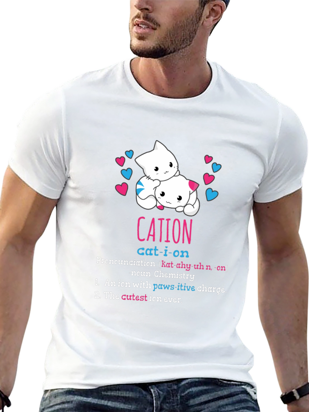 Cat-ion Definition T-Shirt - Chemistry Pun Tee