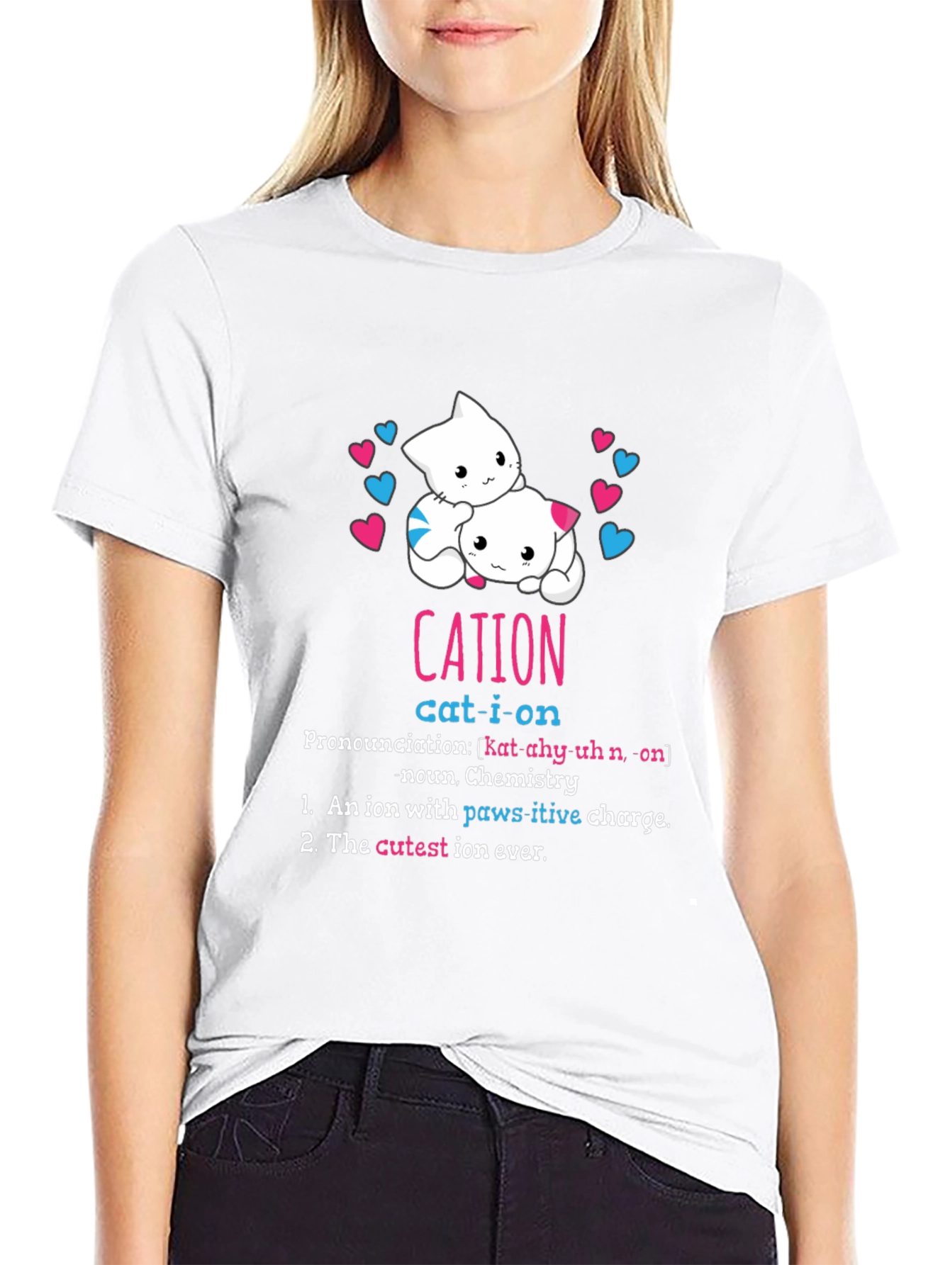 Cat-ion Definition T-Shirt - Chemistry Pun Tee