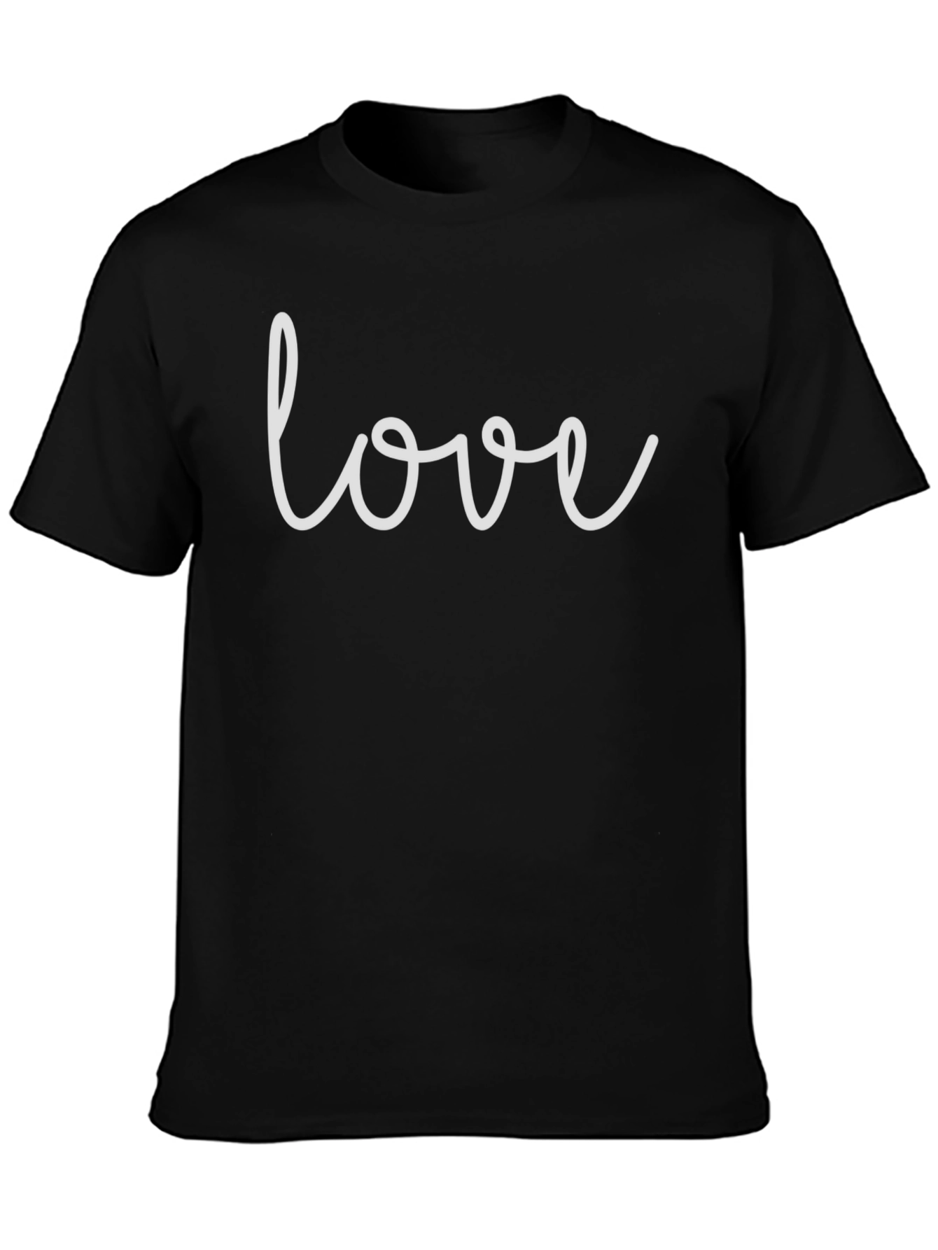 Love Script Black T-Shirt