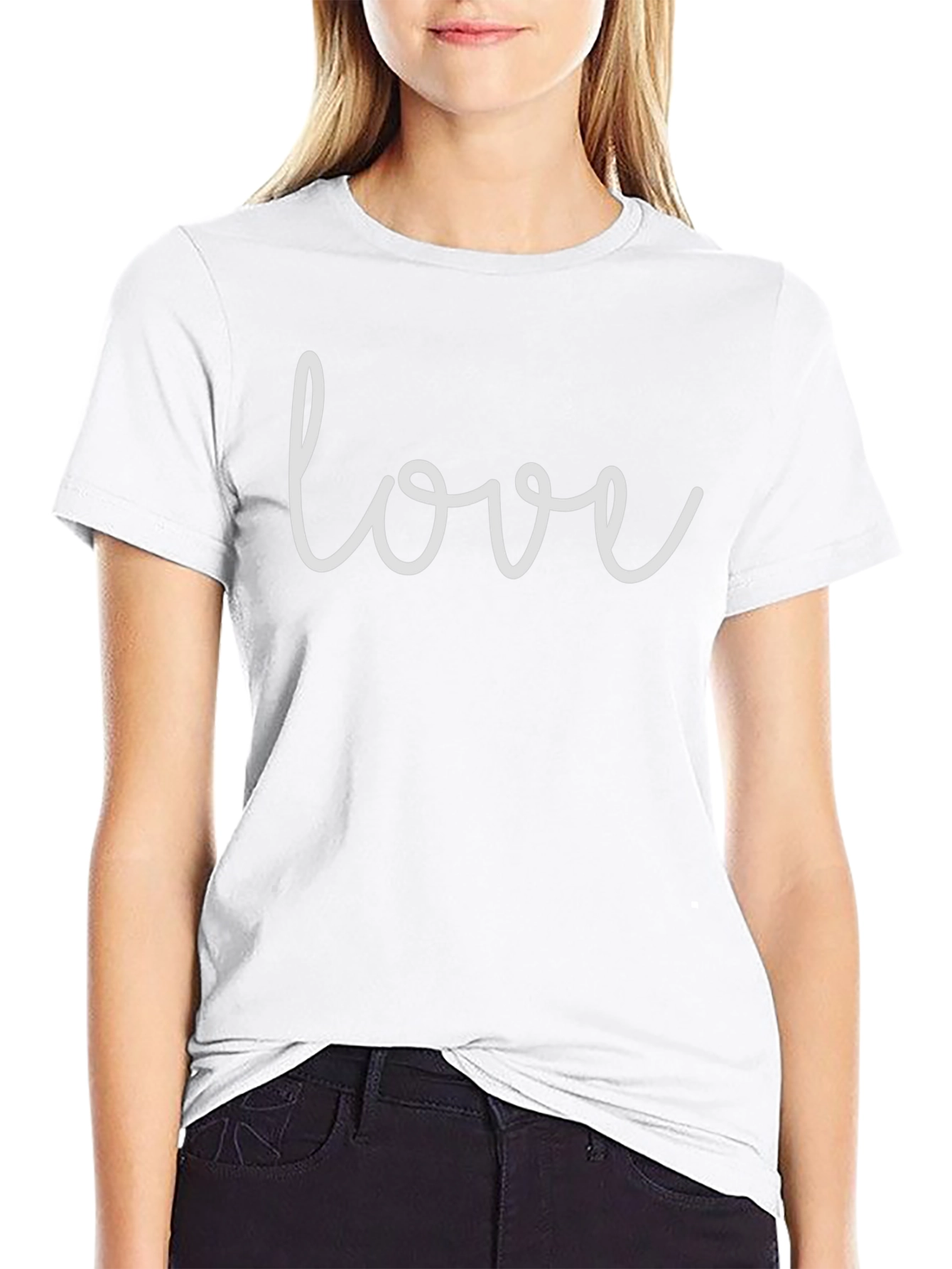 Love Script Black T-Shirt