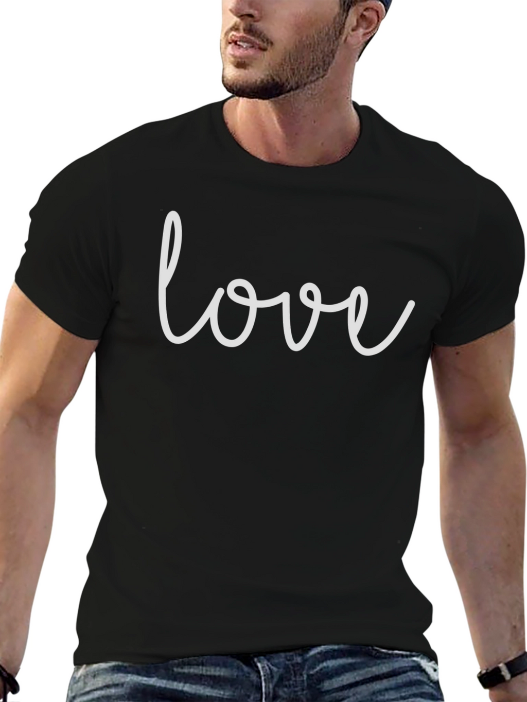 Love Script Black T-Shirt