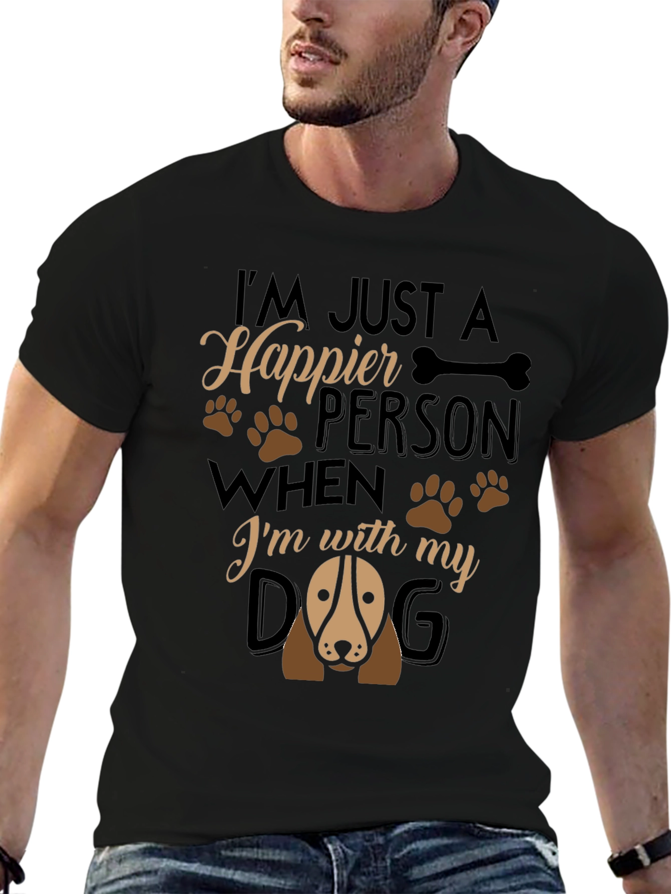 Happier Person Dog T-Shirt