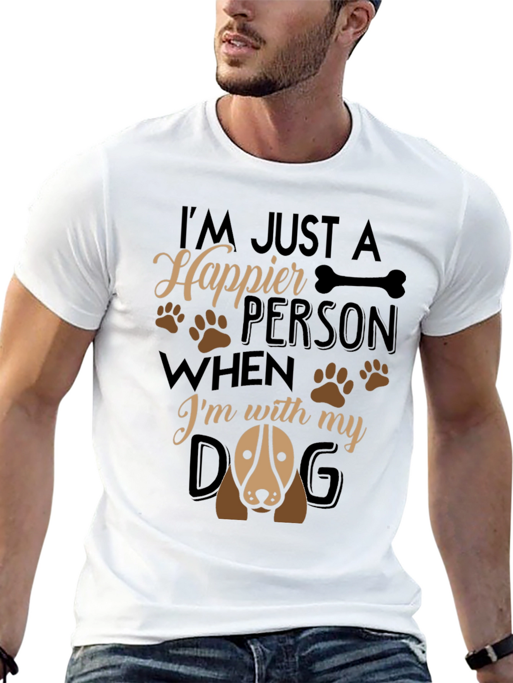 Happier Person Dog T-Shirt