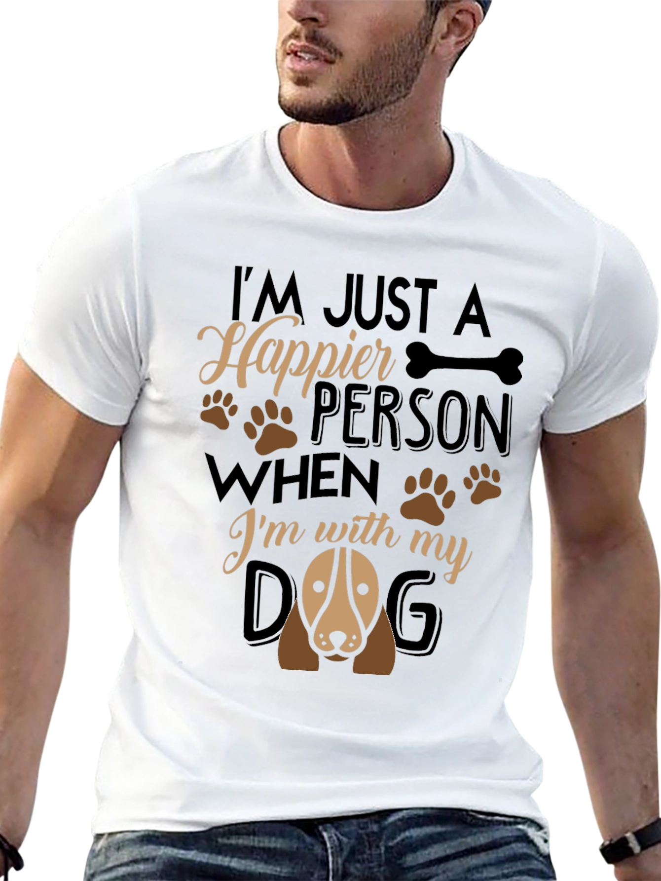 Happier Person Dog T-Shirt