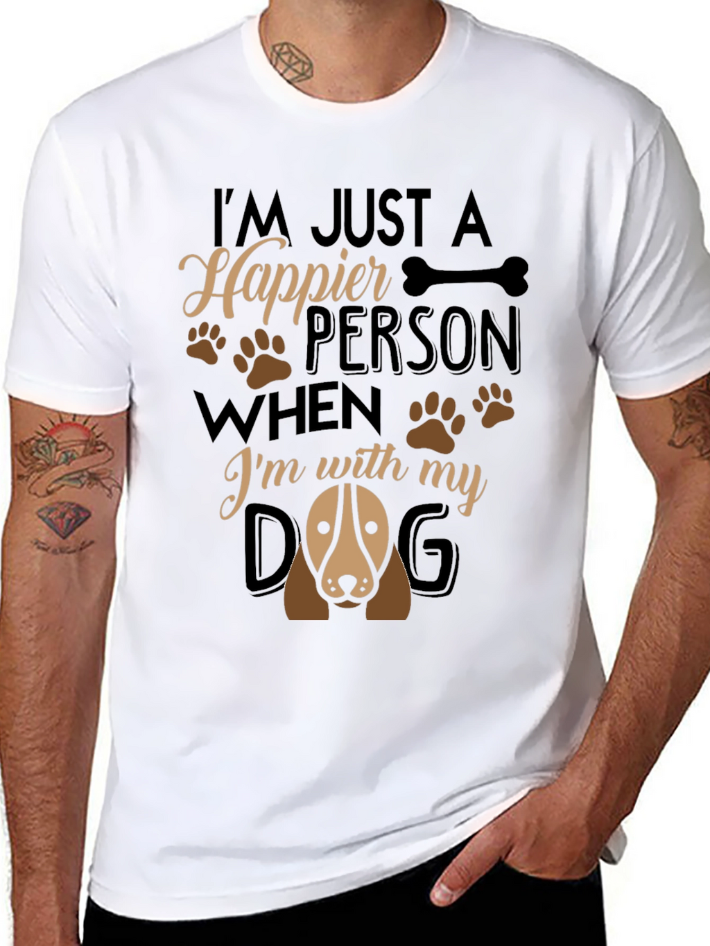 Happier Person Dog T-Shirt