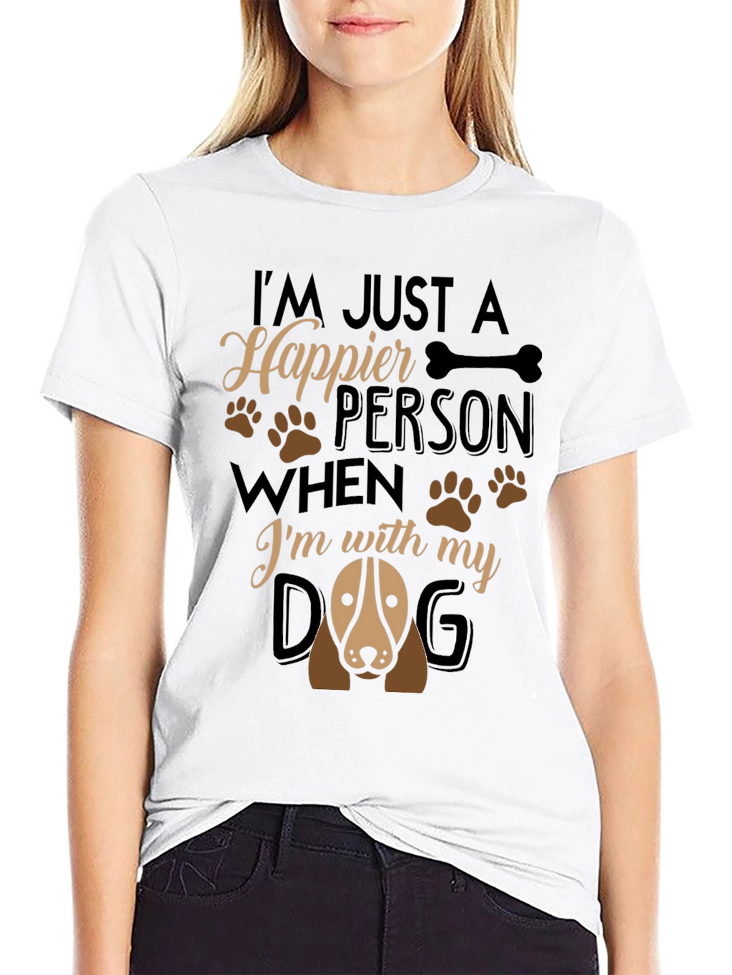 Happier Person Dog T-Shirt