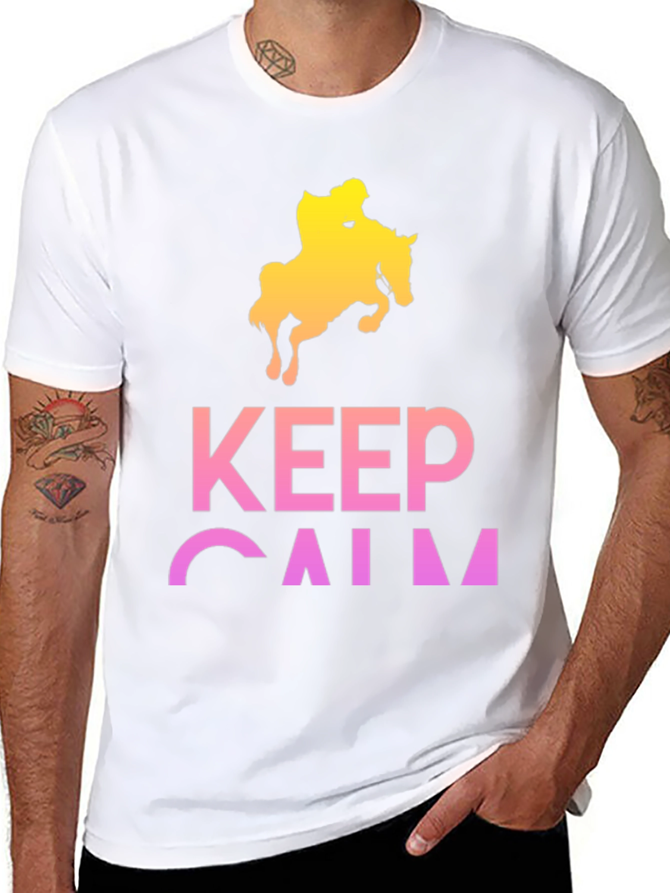 Keep Calm Equestrian T-Shirt - Horse Lover Tee