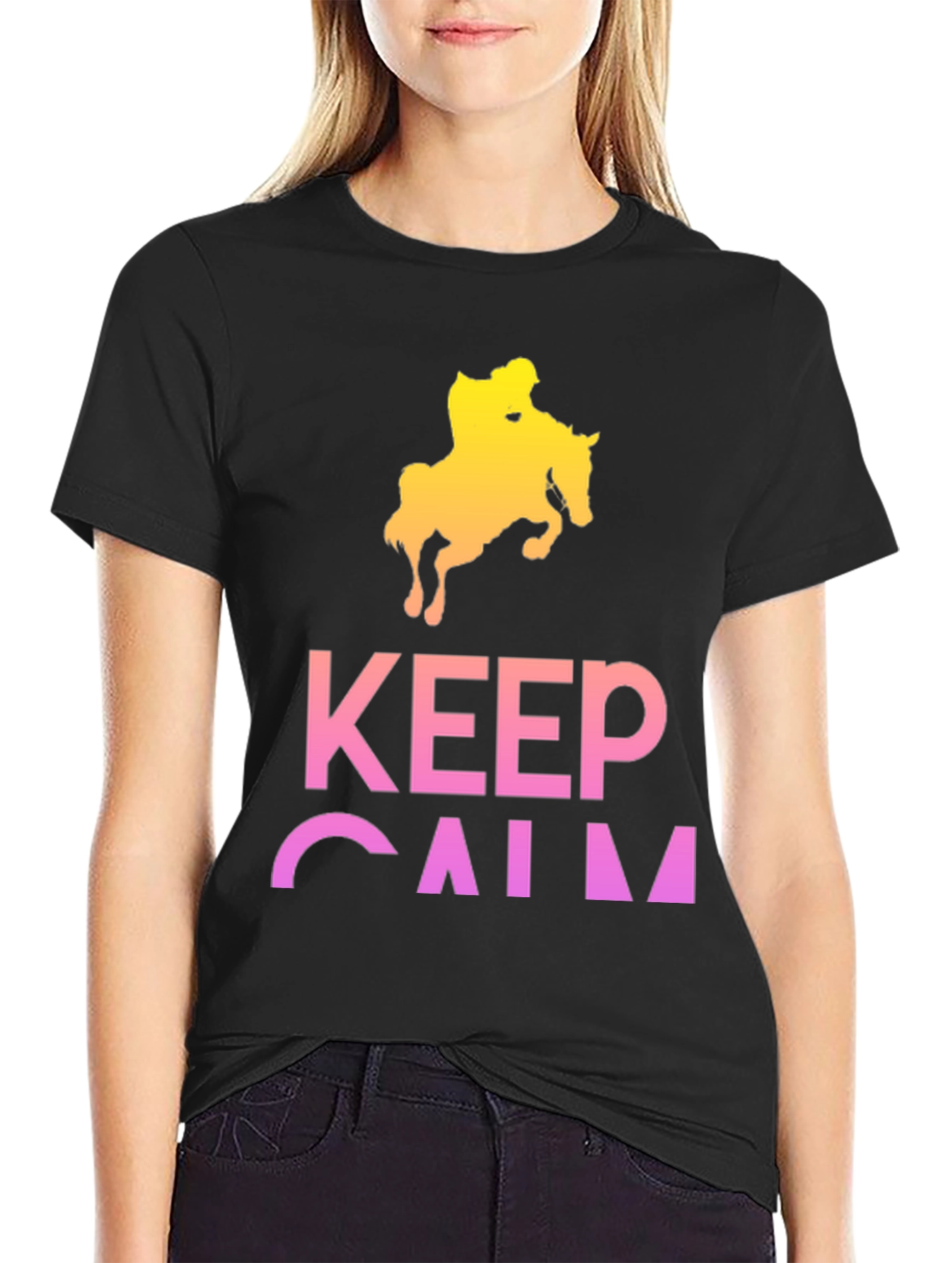 Keep Calm Equestrian T-Shirt - Horse Lover Tee