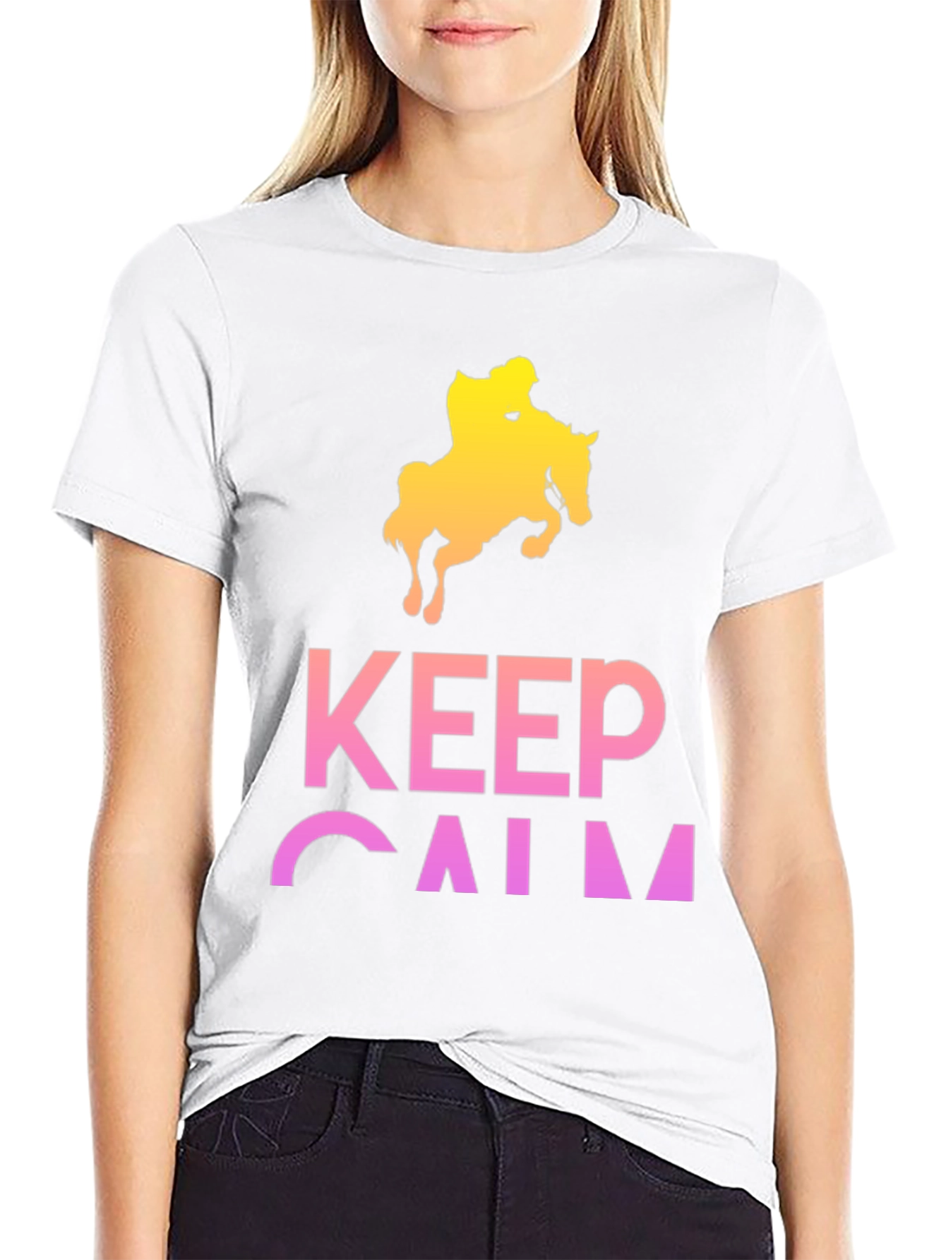 Keep Calm Equestrian T-Shirt - Horse Lover Tee